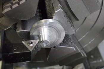 Making offset shaft with 4 jaw chuck