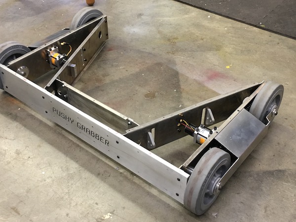 Frame with motors and wheels